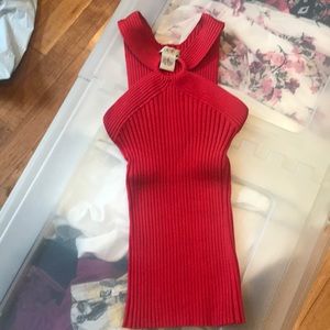 Women’s ribbed knit sleeveless sweater